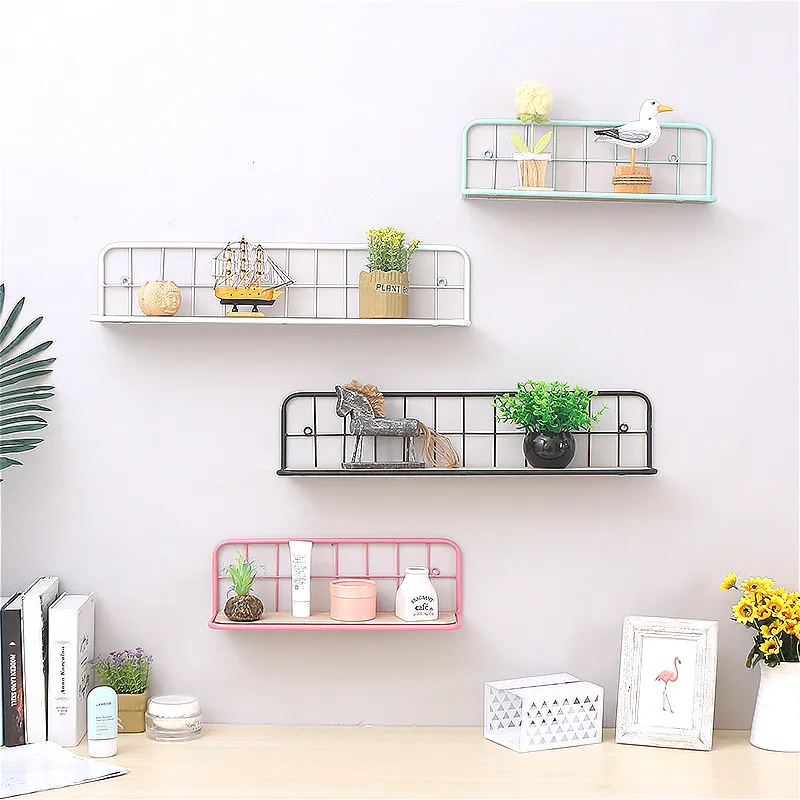 Деревянные железные геометрические стеллажи в форме Луны и облака настенные