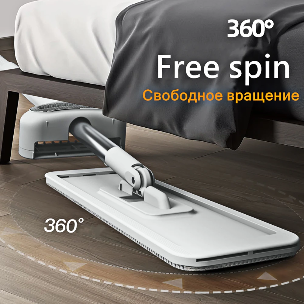 Швабра с отжимом для мытья пола сменная насадка из микрофибры кухни | Дом и сад