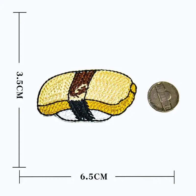 Вышитые нашивки для суши с лососем 4 шт. аппликация утюга ручная работа товары