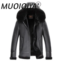 genuine leather jacket men double faced fur coat 2022 winter bomber jacket natural fur coats jaqueta de couro 7009 zl375