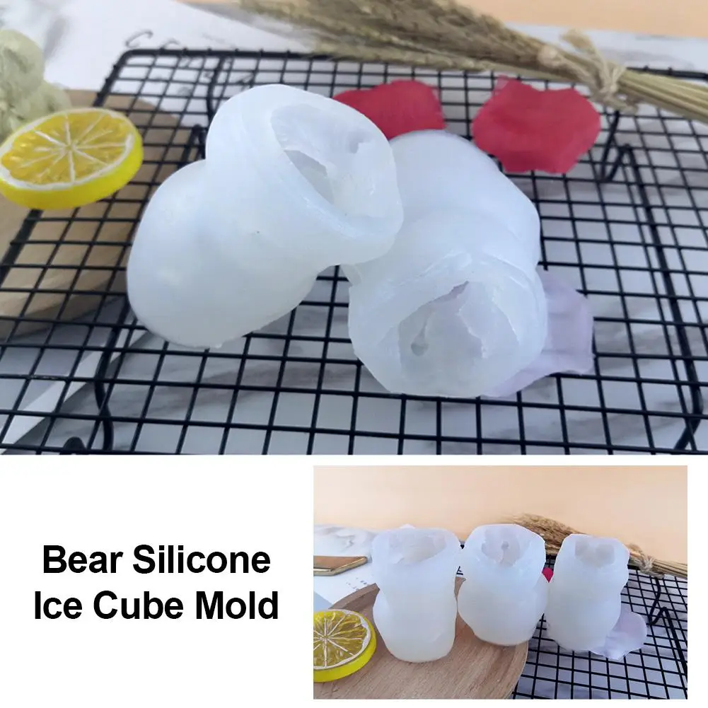 Медведь Форма силиконовая для кубиков льда прессформы симпатичный прочный