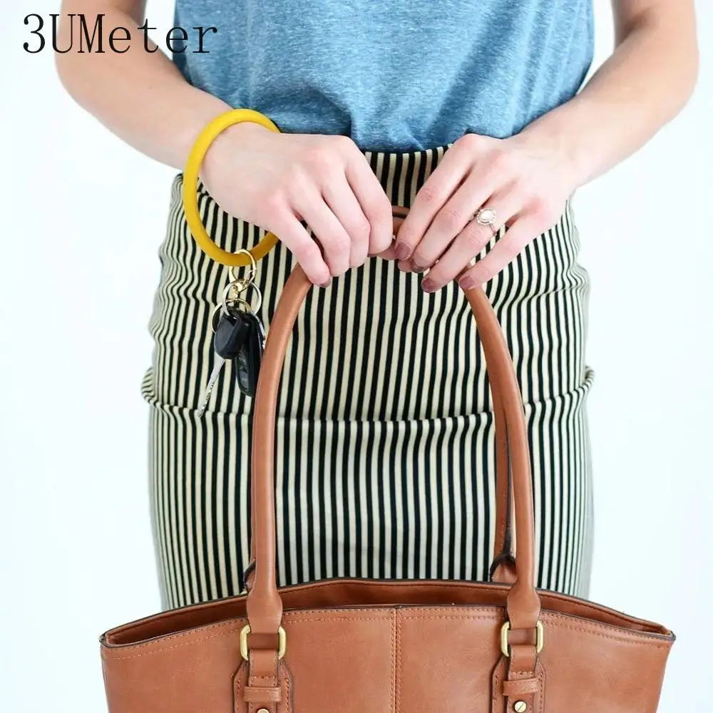 3UMeter 2019 новый кожаный браслет для мужчин и женщин простой брелок ключей цепь