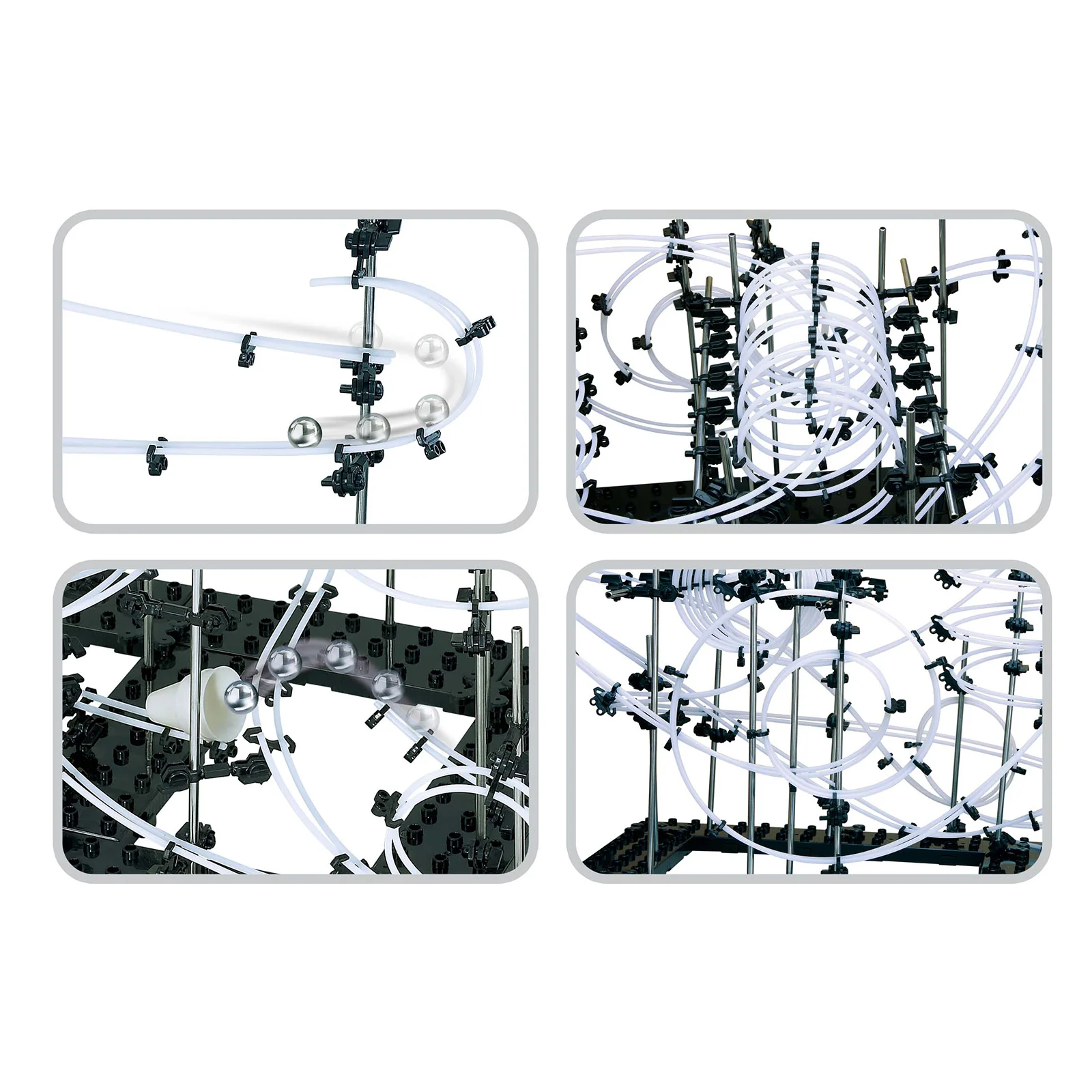 

757pcs Level 8 40000mm Marble Roller Coaster Kit Space Rail With 10Pcs Steel Balls Model Building Kits Toys Kids Adults Gift