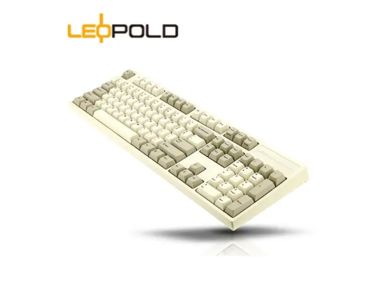 LEOPOLD FC900R PD серая утолщенная ПБТ двухцветная механическая клавиатура с 104