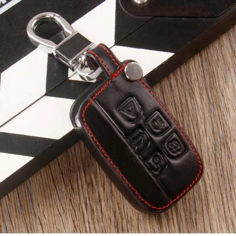 Leather Key Rings Protection Cover For Land Rover RANGE ROVER SPORT Evoque Freelander 2 DISCOVER discovery Accessories | Автомобили и