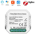 Регулятор-переключатель ZigBee, 1 комплект, 2 пары, с нейтральным двухсторонним беспроводным управлением, поддержка Zigbee2MQTT