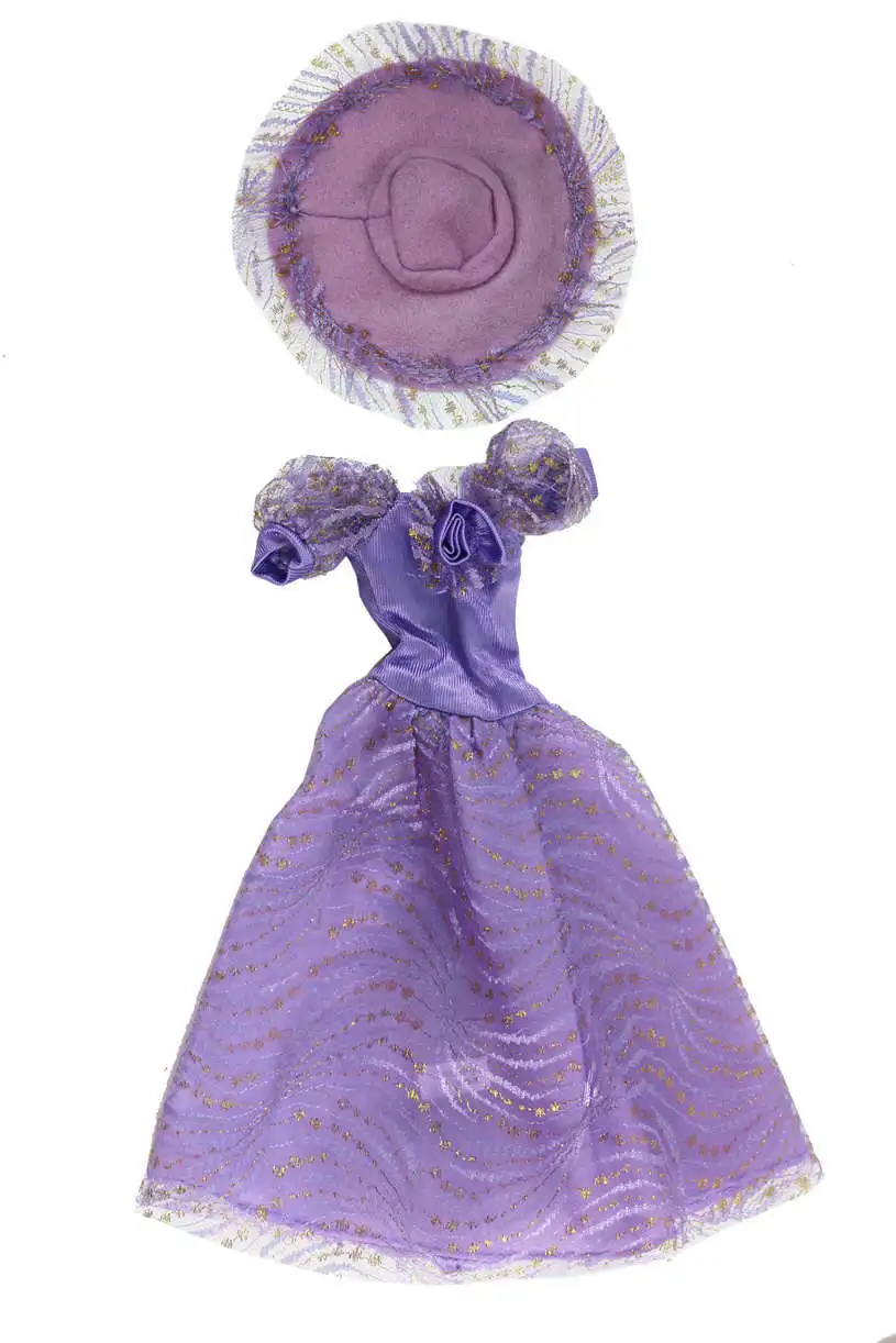 

Gorgeous Violet Long Dress Outfit Suit Sets for Barbie BJD FR SD Doll Clothes Role Play Accessories Toys for Girl