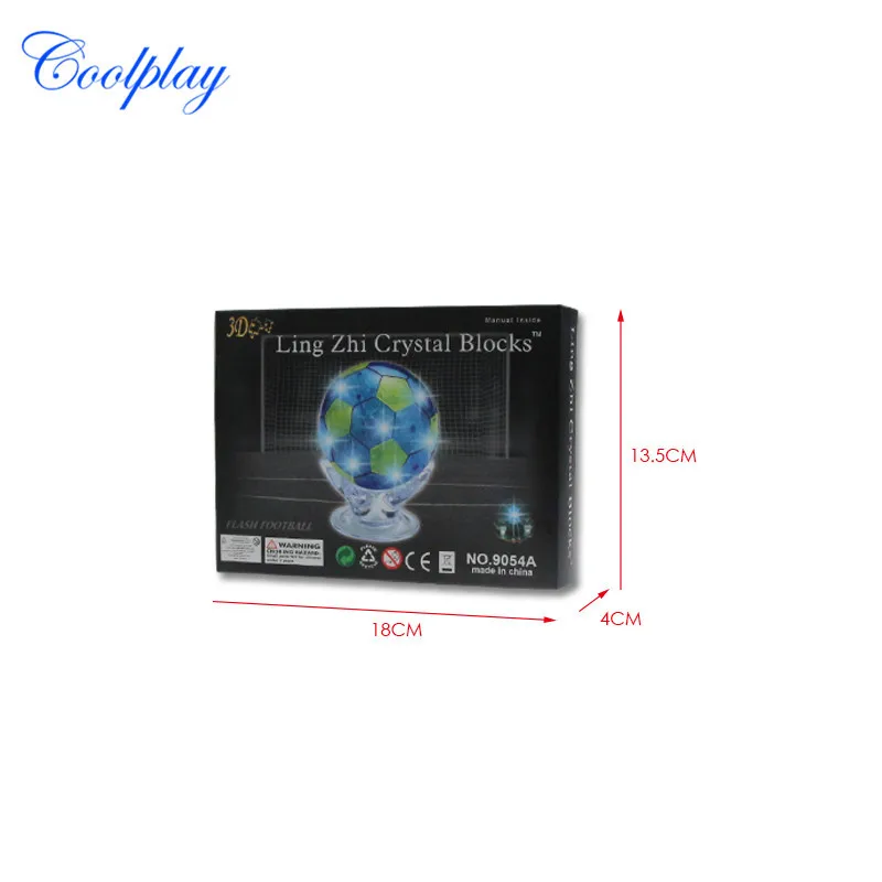 

Self-Installed Simulation Football Crystal Building Blocks 3D Puzzle Model Flash High Challenge Puzzle Crystal Puzzle Boy Gift