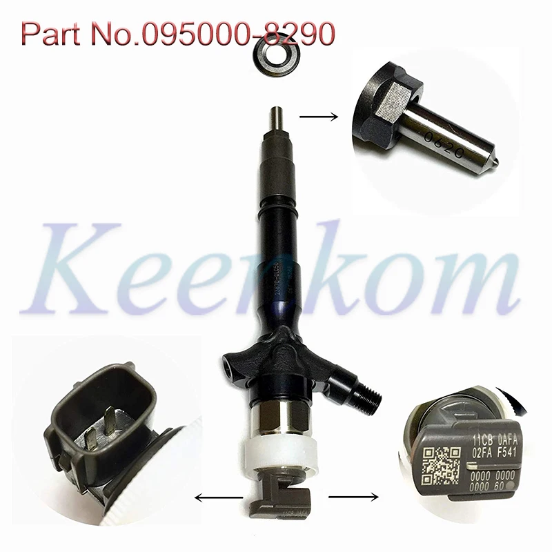 

095000-8290 23670- 0L050 23670-09330 Common Rail Injector For Toyota Hilux & Prado D4D 1KD-FTV 3.0L 0950008290 236700L050