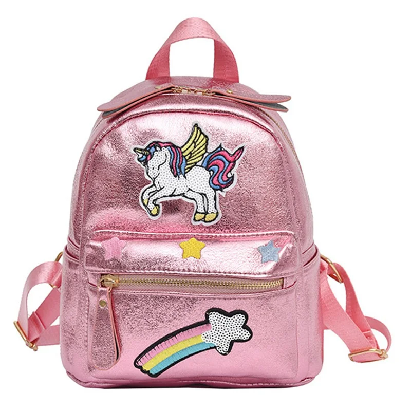 

Unicorn Backpack Cartoon Girl Women Backpack Female Anime Laser Sequins Unicorn Holographic Backpacks School Bags For Teenage