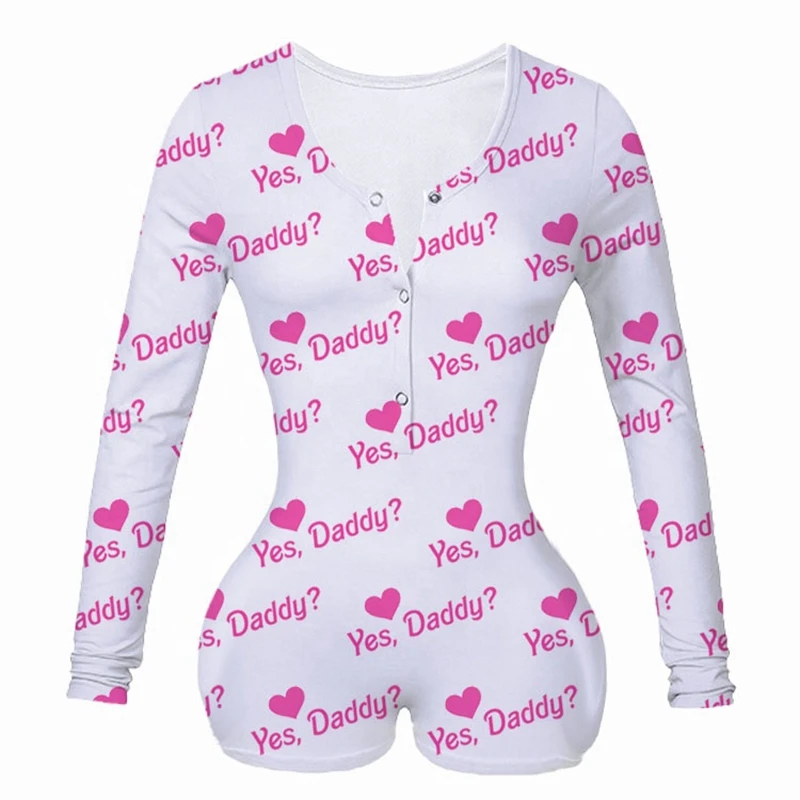 

Sexy Women Underwear Bodysuit Long Sleeve Button Deep V Neck Bodycon Stretch Leotard Short Romper Pajamas Overalls Lingerie