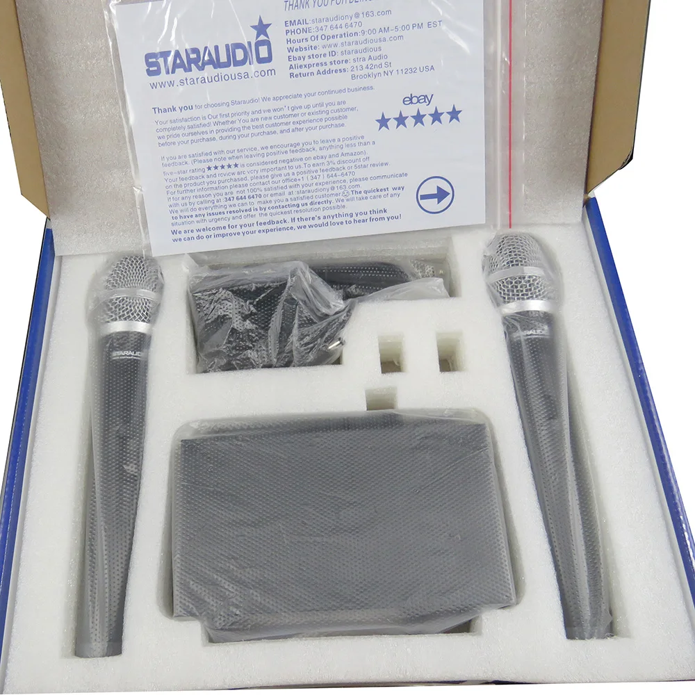 STARAUDIO 2CH UHF Ручной беспроводной микрофон Система 2CH DJ сценический церковный клуб домашние вечерние микрофон система караоке SMU-0216A