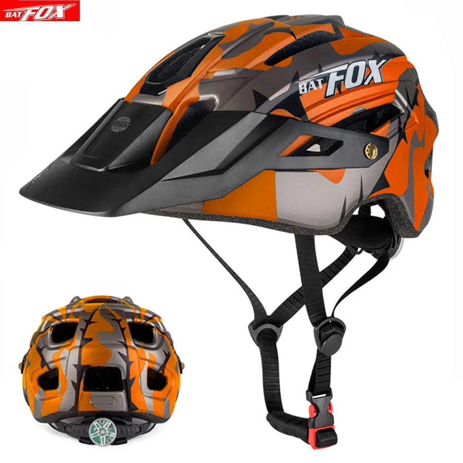 Шлем велосипедный BATFOX для мужчин и женщин лёгсветильник Защитная Кепка в форме
