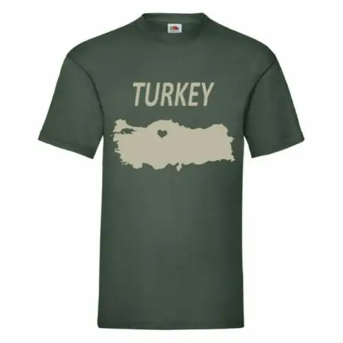 Карта Турции Для мужчин футболка Small-3XL 12 Цвет на выбор индивидуальные продукты