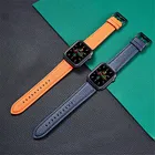 Ремешок из натуральной кожи для Apple Watch Band 44 мм 40 мм 42 мм 38 мм, дизайнерский кожаный 3d-браслет с текстурой 100% для iWatch SE 6 5 4 3