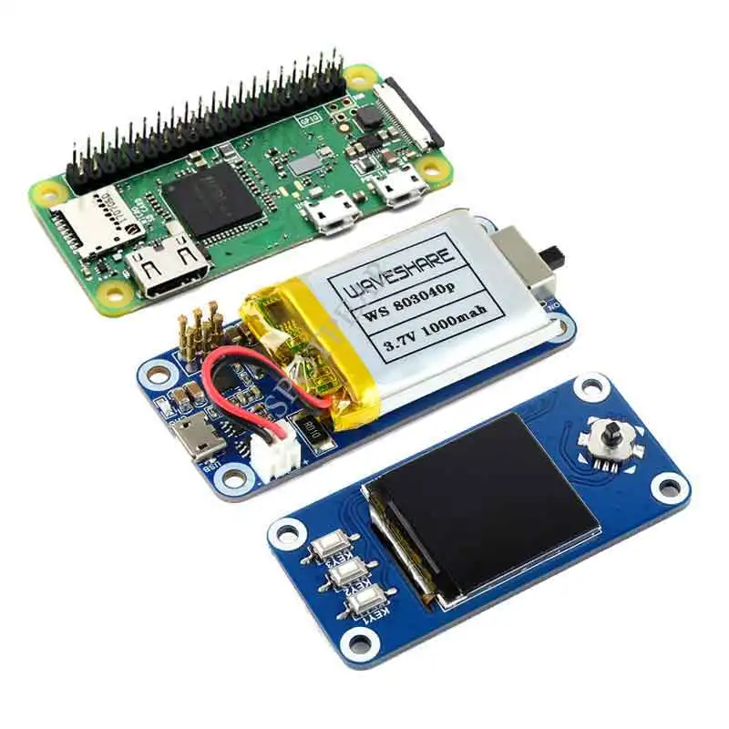 Raspberry Pi Zero WH Φ модуль 1 3 дюймов ЖК-дисплей экран дюйма с чехлом и фотоаппаратом -