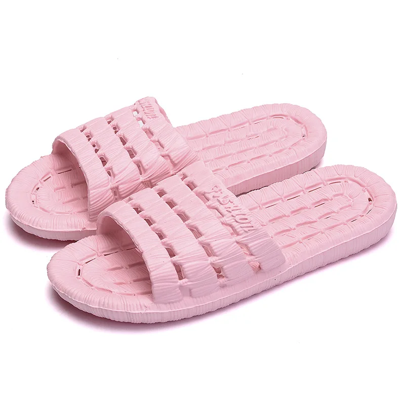 

New household slippers bath leakage slippers soft bottom hollow non-slip bathroom flip-flops