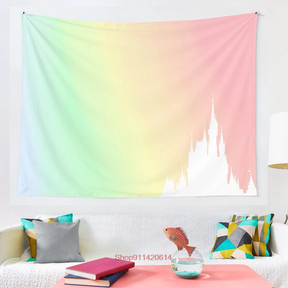 

Pastel Magic Castle tapestry Blanket Tapestry Bedroom Bedspread Decoration