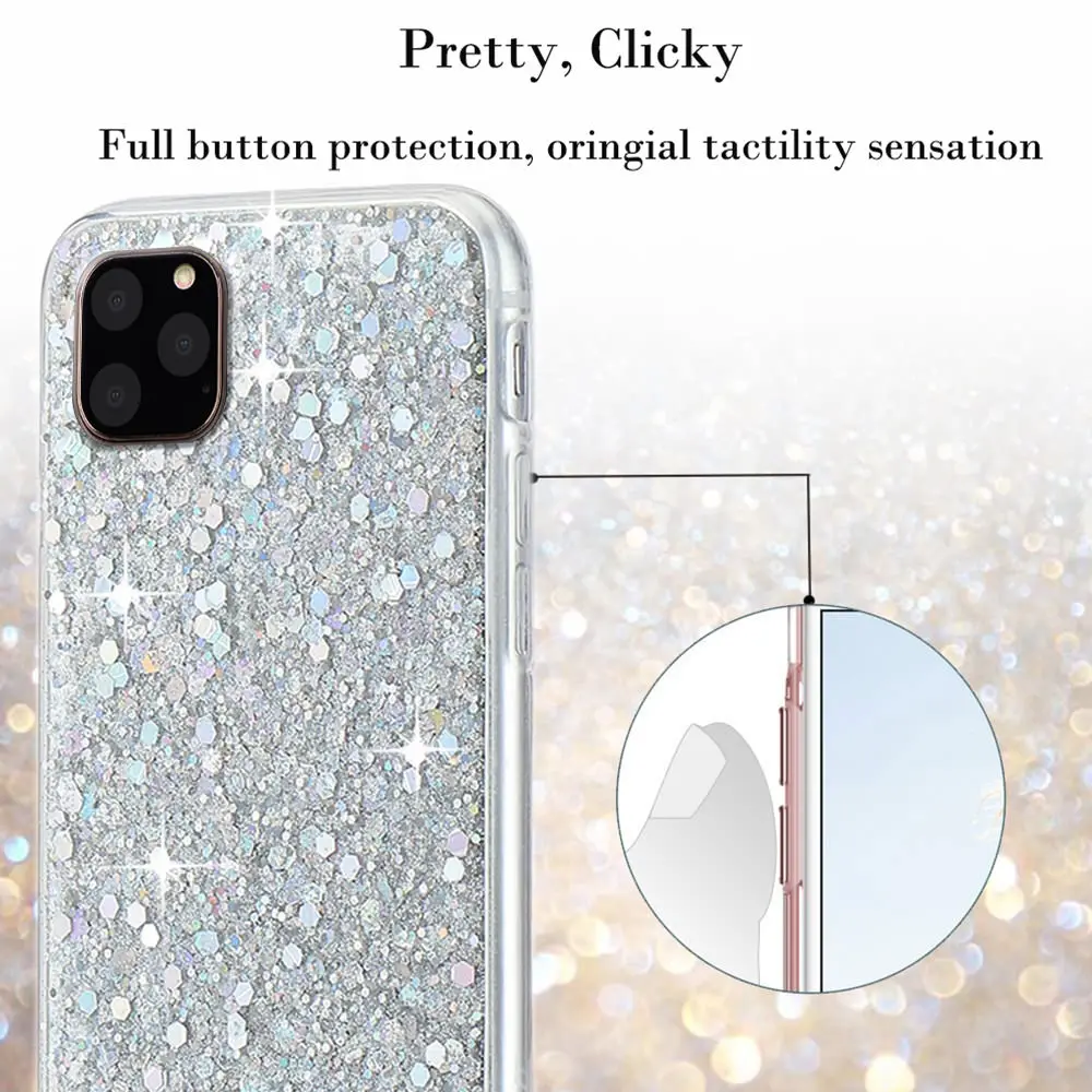 LLZ. COQUE милый Алмазный чехол для телефона для IPhone 11 Pro XS Max XR X 6 6S Plus 5 5S SE 7 8 Plus Блестящий силиконовый чехол Funda Capas