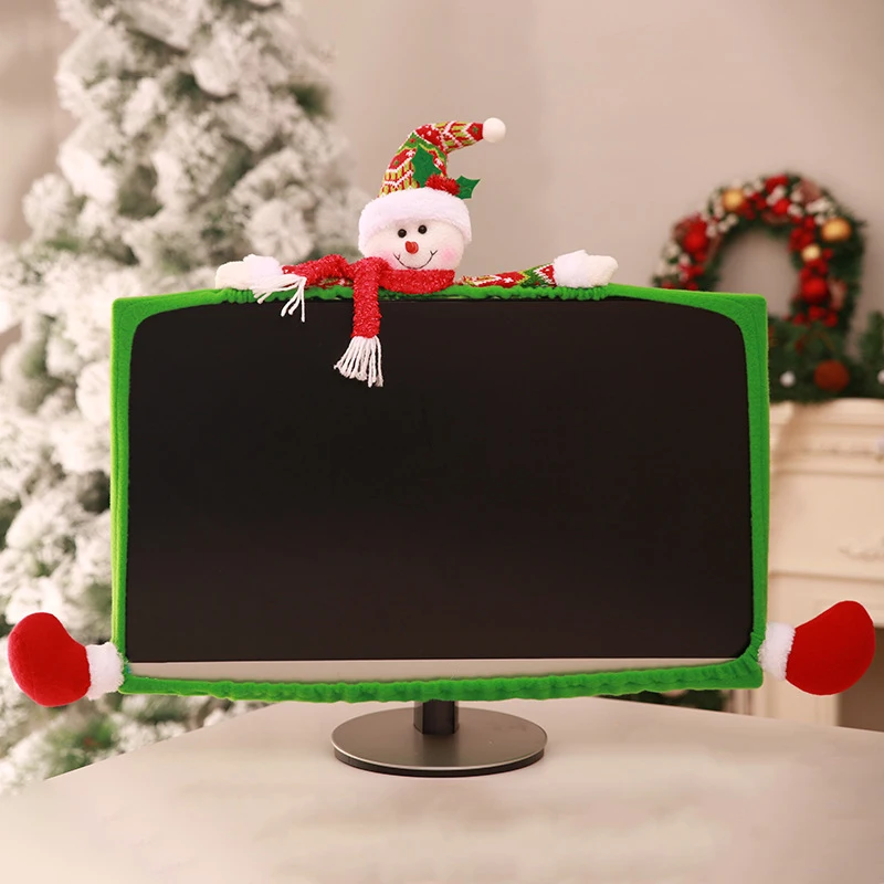 

Christmas Computer Cover Non-woven Three-dimensional Snowman Elk Computer Dress Up Christmas Gifts For Kids New Year 2022