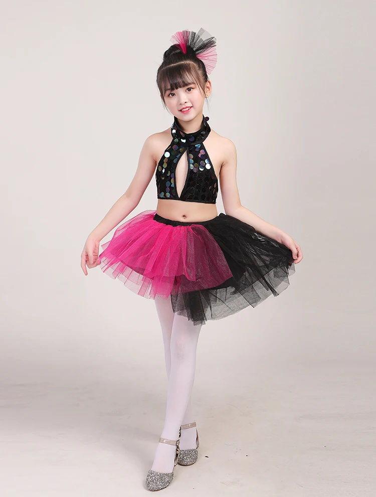 Детское джазовое платье пачка с блестками и бабочкой|Балет| |