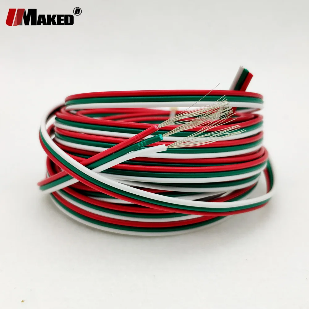 10 м/лот 22 AWG Φ 3 контактный провод (UL2468) удлинительная лента соединитель Луженый