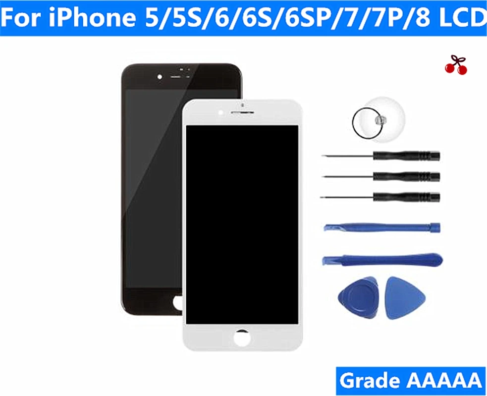 Полноэкранный ЖК дисплей с дигитайзером для iPhone 7 plus P сенсорный экран Plus 6 6s 8 5/5s