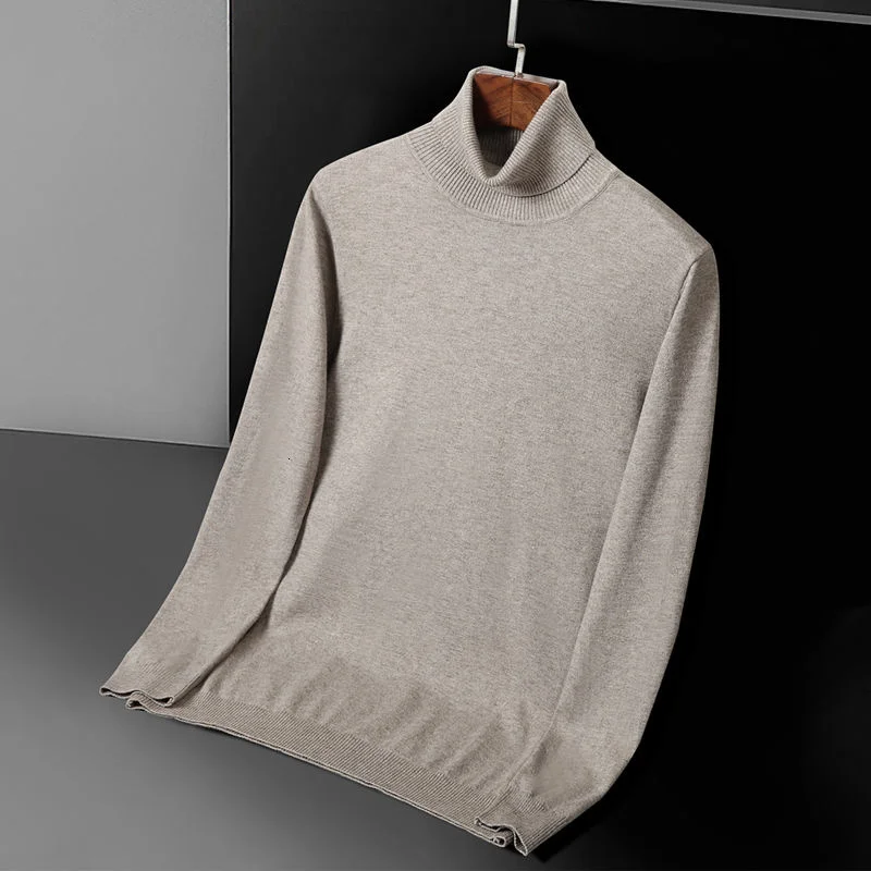 

Men's popular thickened sweater high neck cashmere bottomed shirt
