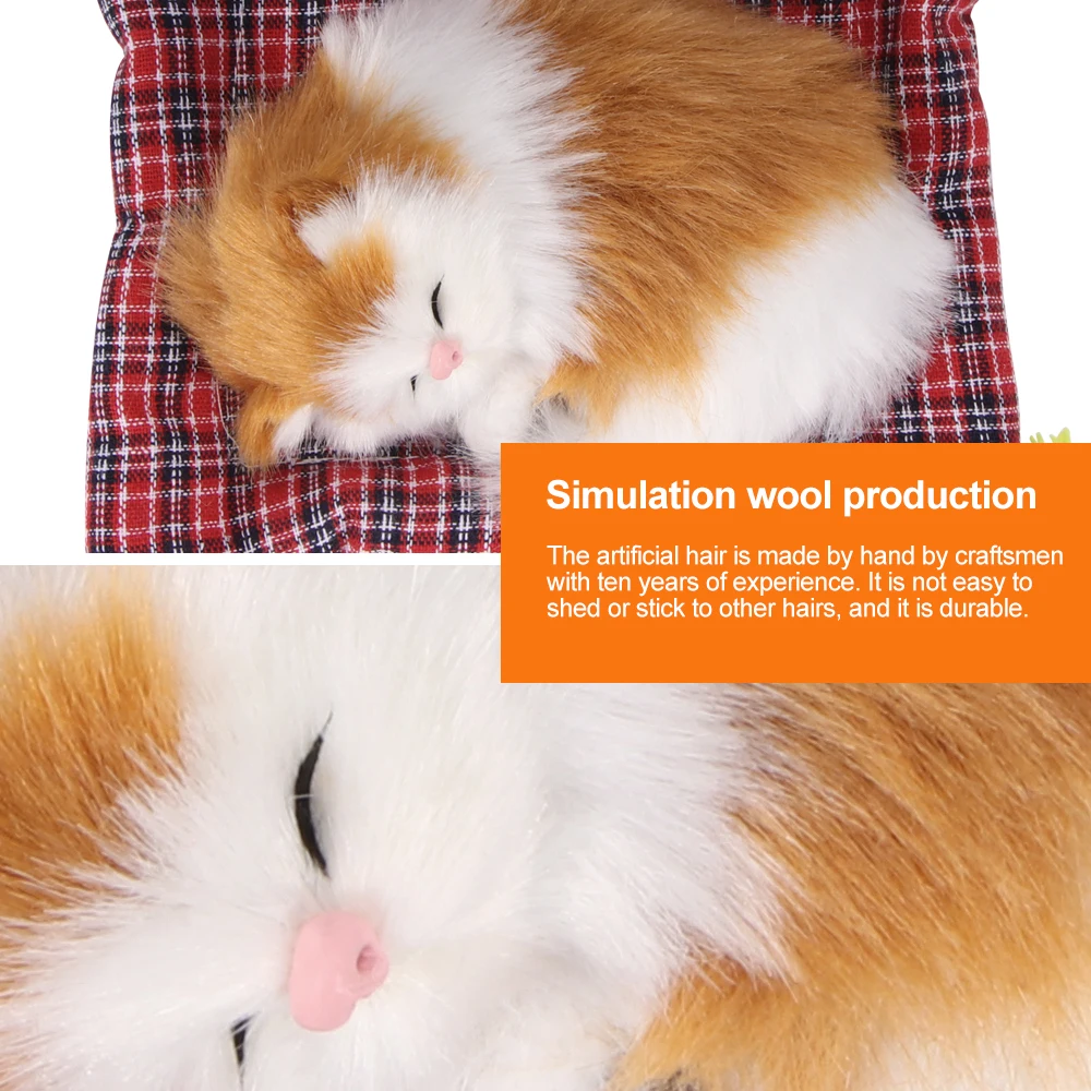 

Fun Cute Simulation Sleeping Cats Dashboard Decoration Car Ornaments Lovely Plush Cat Doll Toy Car-Styling Home Decoration Gift