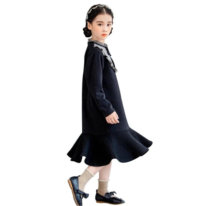 

Dress,Solid Fishtail Skirt With Polyester Long Sleeves Over The Knee Winter, keep Warm Autumn Polyester Fashion 481406
