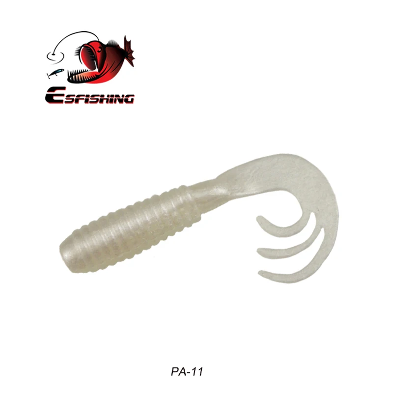 PA11 Esfishing приманка 10 шт. 5 см/1,6 г Esfishing триппле приманки для рыбалки в форме личинок Мягкие силиконовые кренкбейт запах снасти Морская Рыбалка - Цвет: PA11