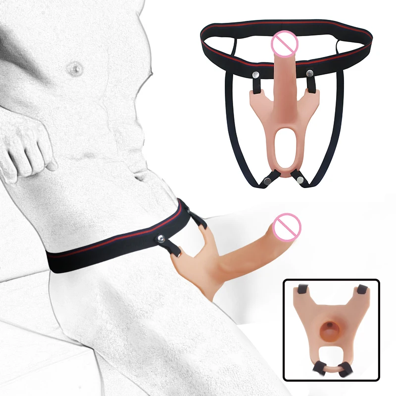 Страпон фаллоимитатор для мужчин полый пенис жгуты наборы пар Силиконовый