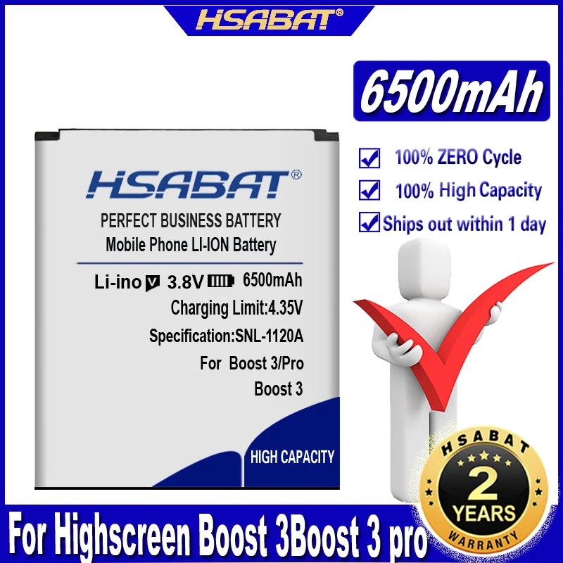 Аккумулятор HSABAT Boost 3 / Pro 6500 мАч для батарей Highscreen Pro|Аккумуляторы мобильных