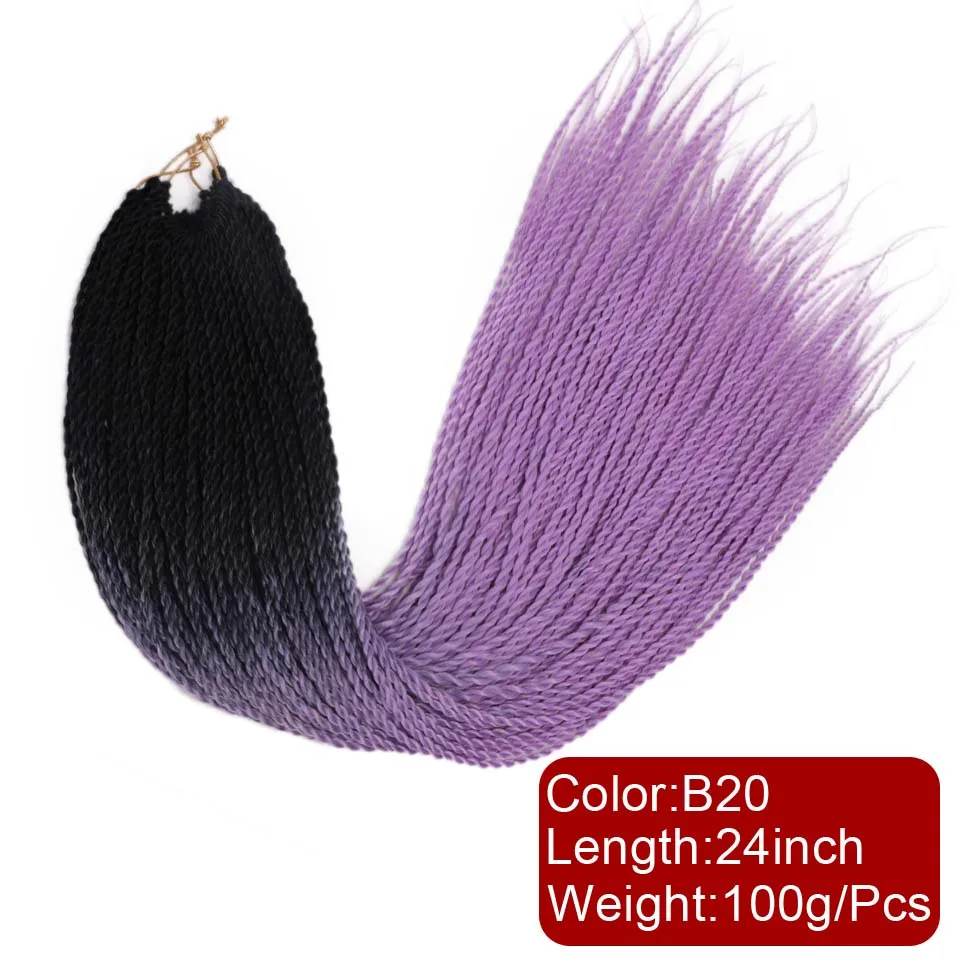NC/4HL Elegant MUSES 30 Корни 24 дюйма Мягкие эффектом деграде(переход от темного к Сенегальские накрученные волосы вязаная крючком коса синтетические накладные волосы, плетеные волосы, faux locs - Цвет: NC/4HL