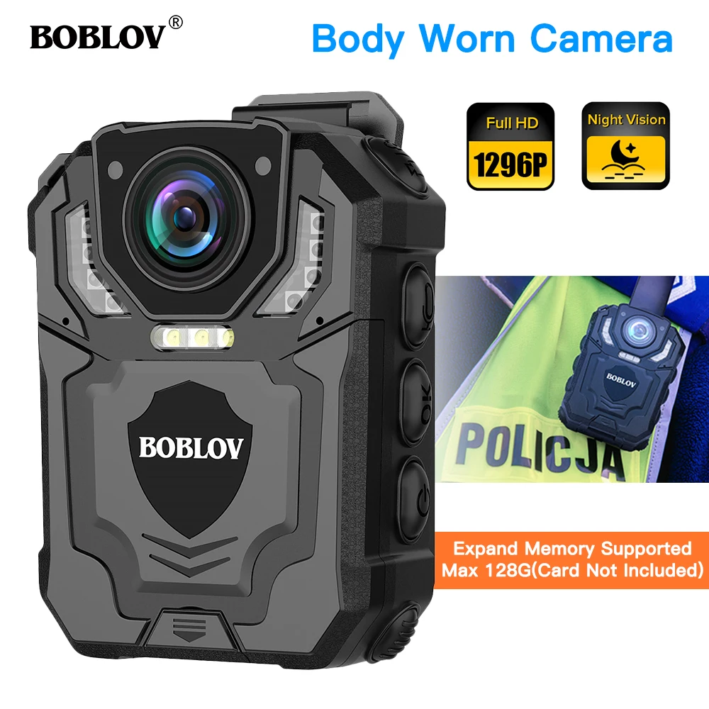 BOBLOV T5 BodyCam 1296P 32GB DVR записывающее устройство носимые Полицейские камеры jamer