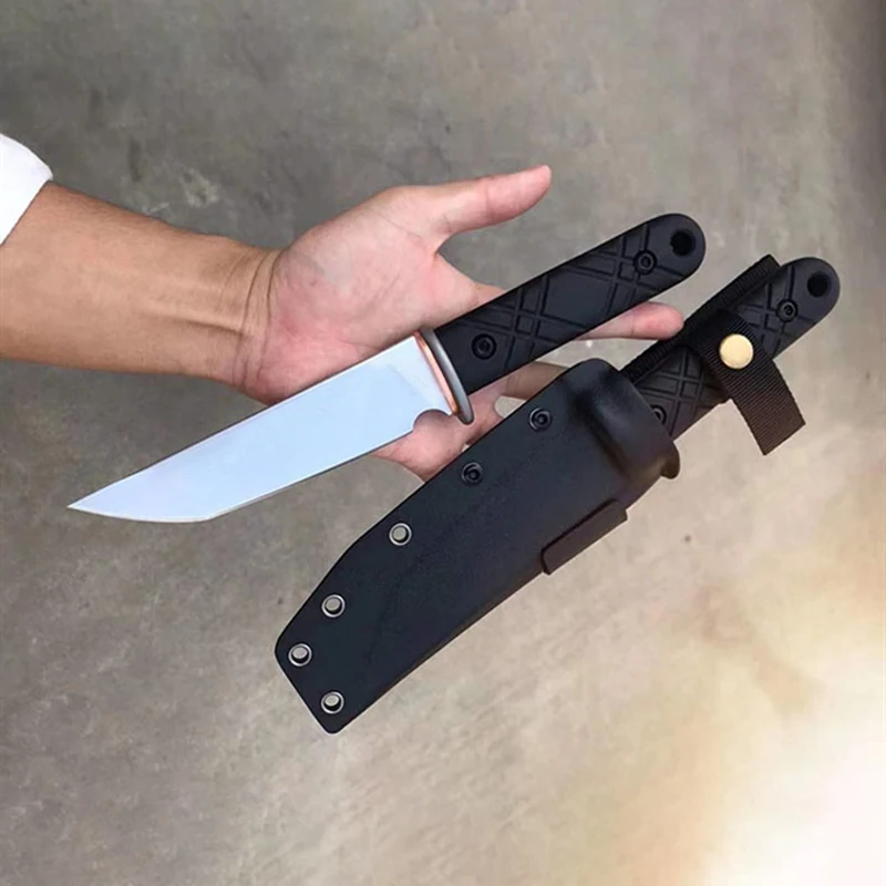 

Samurai Knife Jungle Survival Fixed Blade E52100 Blade G10 Handle Tactical Knives Camping EDC Tool TC4 Titanium Alloy Handguard