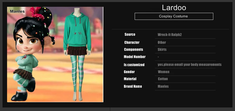 Wreck-It Ralph2 Costume Vanellope von Schweetz, косплей, рубашка с длинными рукавами, на Хэллоуин, для взрослых, женские комбинезоны, одежда на заказ