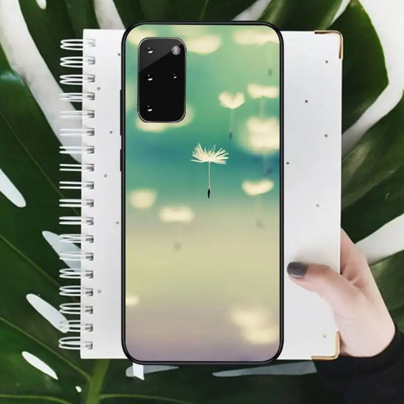 

flower Dandelion Ink Drawing Phone Case For Samsung galaxy S 9 10 20 A 10 21 30 31 40 50 51 71 s note 20 j 4 2018 plus