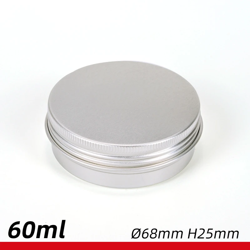 

24/96PCS 50g Aluminum Round Empty Refillable Bottles Tin Cans Box Silver Cream Jar Pot Case Screw Thread Lid Lip Balm Container