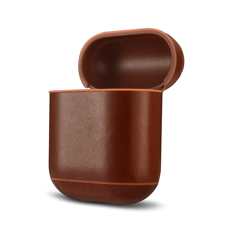Чехол из натуральной кожи с крючком для AirPods винтажный матовый чехол Airpods 1 2