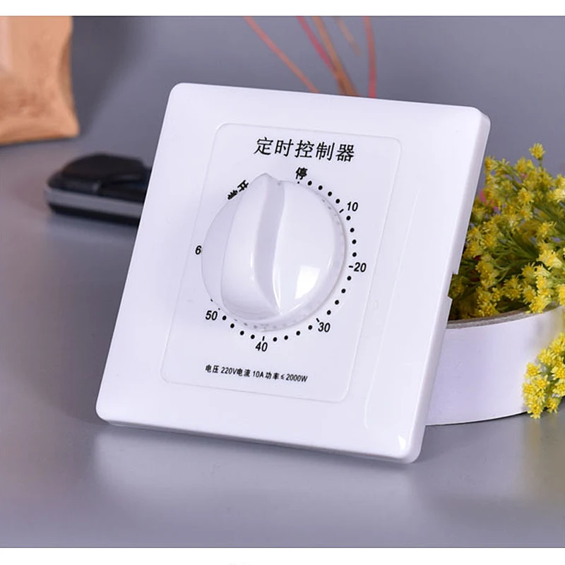 

Mechanical Timer Swtich AC 220V 30/60/120 Minutes Intelligent Timer Switch Controller Countdown High Power Timing Control Tools