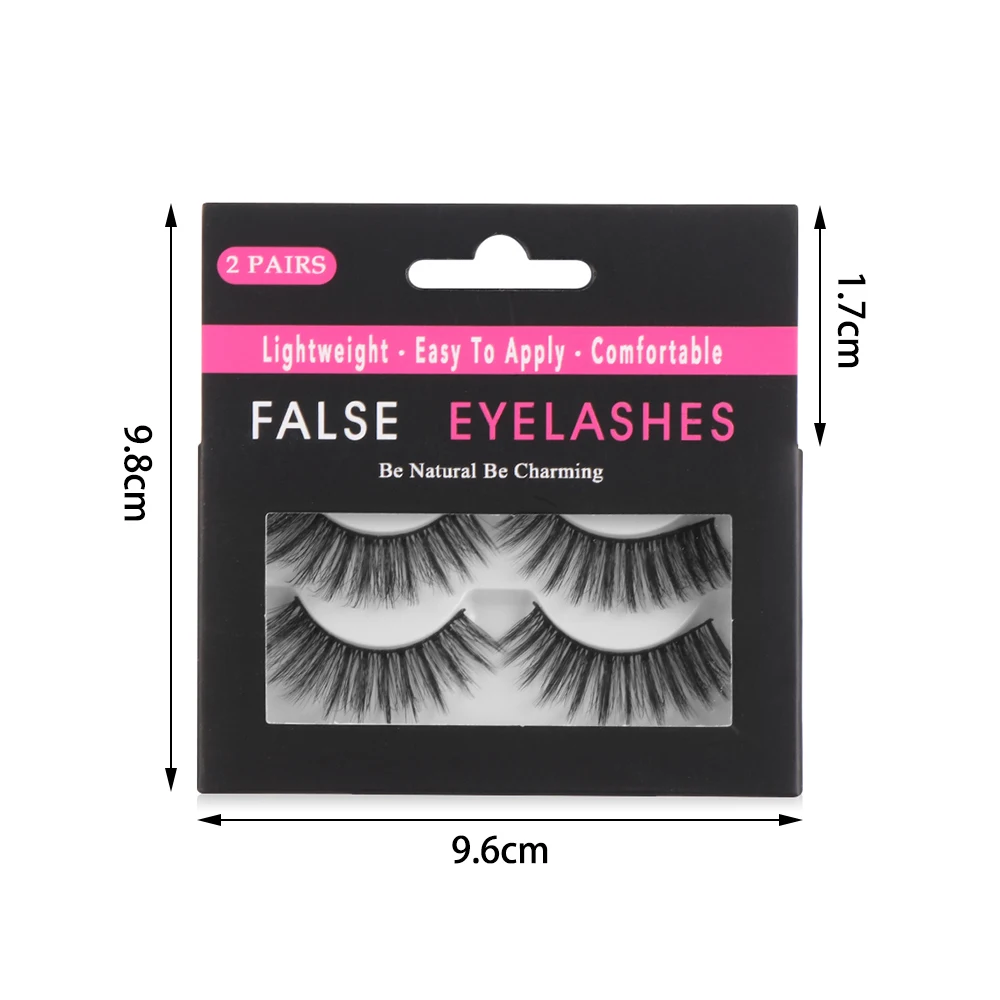 2 пары натуральных накладных ресниц Длинные Накладные ресницы для макияжа
