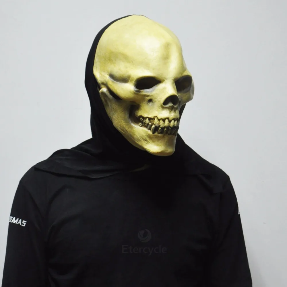 Skull Новая игра Смерти MOMO светодиодная световая маска Страшные маски tern горячая маска Хэллоуин женский призрак уродливый женский силиконовый маски - Цвет: Skull