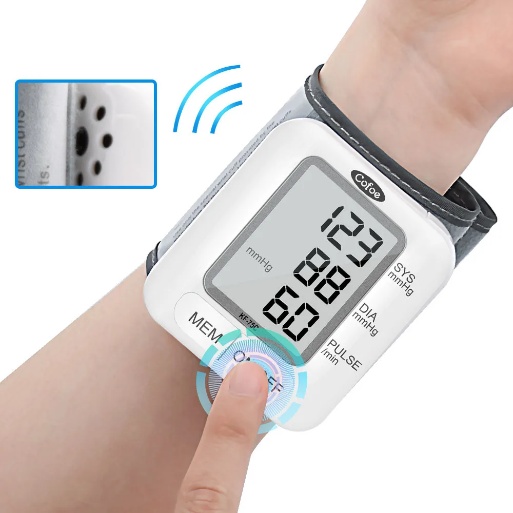 Cofoe цифровой монитор артериального давления на запястье Автоматический
