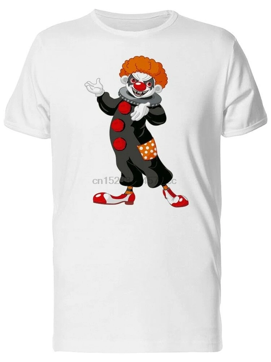 Страшный клоун представляет шоу Мужская футболка-изображение по полной фигурной