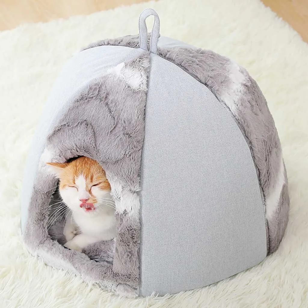 Gatos productos para mascotas Pet Dog cama gato палатка дом Питомник зимнее теплое гнездо мягкий