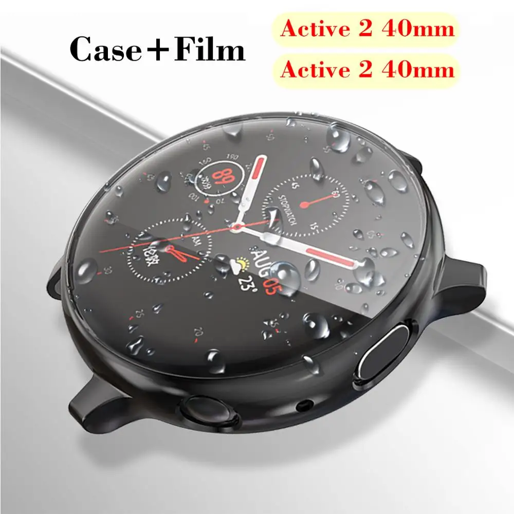 Чехол для Samsung galaxy watch active 2 40 мм 44 бампер с полным покрытием мягкий силиконовый