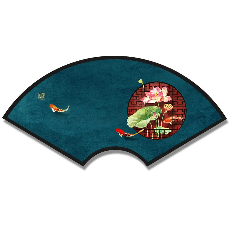 

Декоративная картина в китайском стиле, Веерообразный цветок и птица, подвесная картина для крыльца, рамка для картины, Фреска, масляное пол...