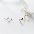 Женские серебряные сережки-гвоздики MloveAcc, простые серьги из стерлингового серебра 925 пробы с волнистыми спиралями, подарки для девочек