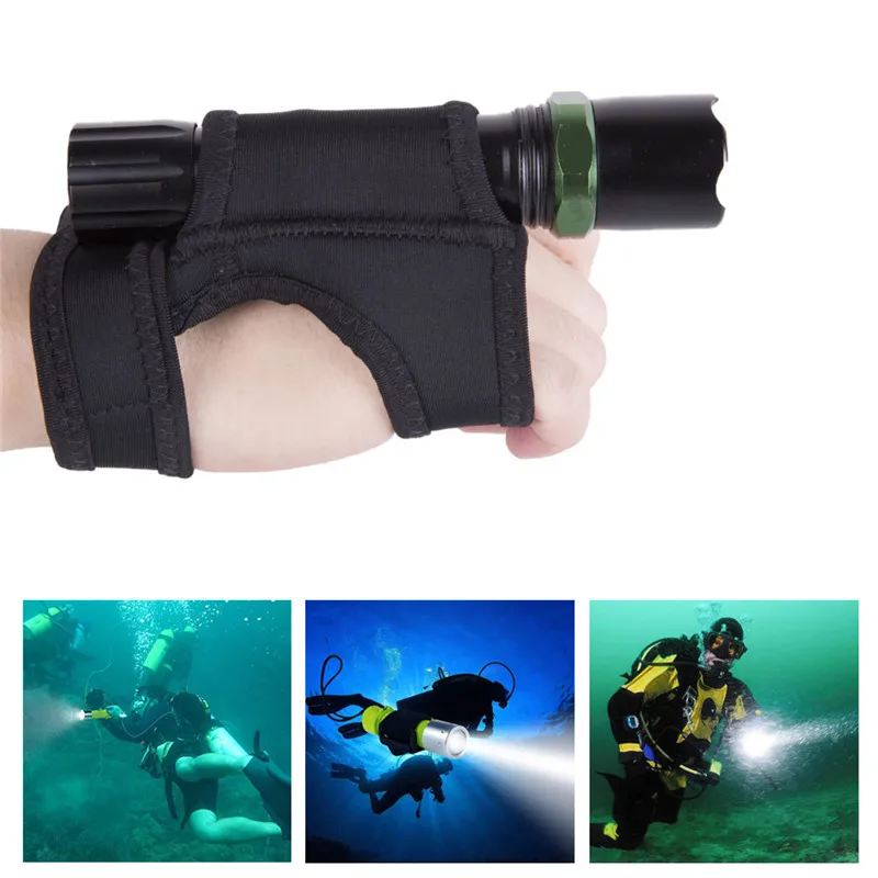 

Flashlight Holder Diving Flashlight Holder 600d Nylon Multi Functional Portable Wrist Hand Wrap Strap Hunting Accessories W1